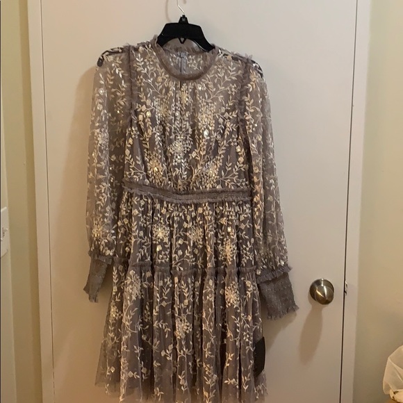 Needle & thread long sleeve dress NWT